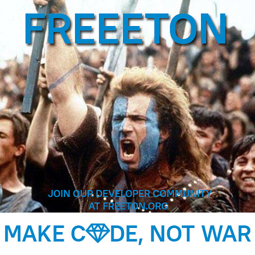 007 FREETON make code not war